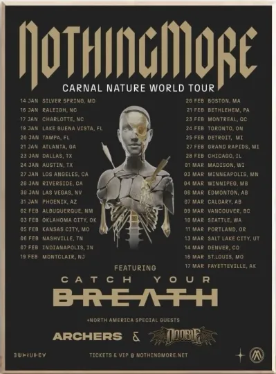 Discover Nothing More Add More Dates To Early 2026 North American Tour Poster