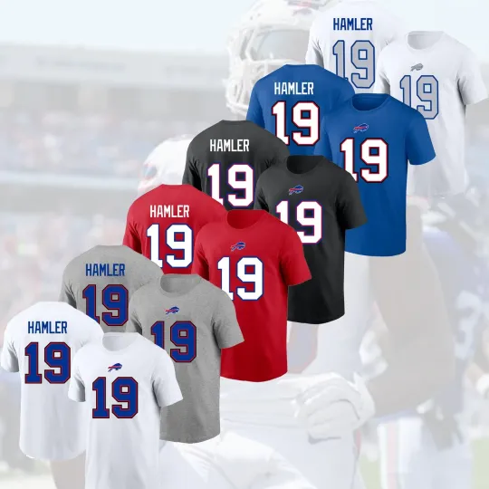 Discover HOT NEW ! KJ Hamler #19 Buffalo Bills 2025 Player Name & Number Gift For Fans