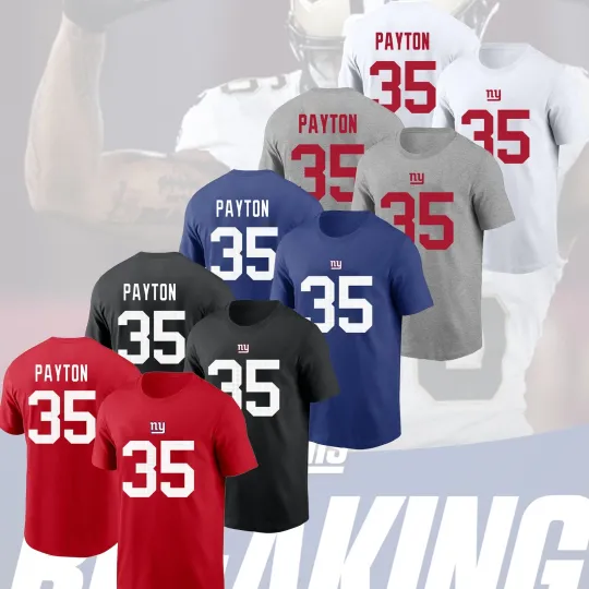 Discover HOT NEW! Rico Payton #35 New York Giants 2025 Player Name & Number For Fans