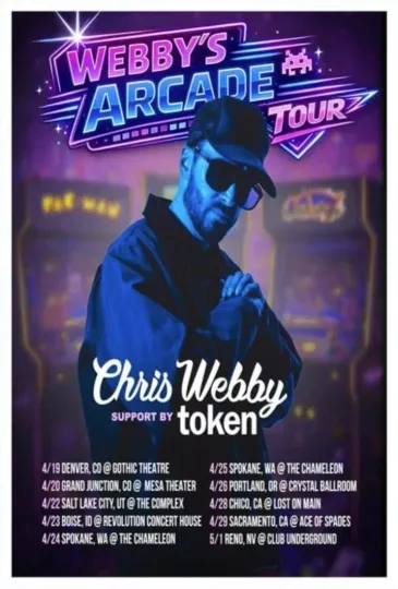 Discover NEW Chris Webby The Webby's Arcade Tour 2026 Poster Home Decor, Wall Art