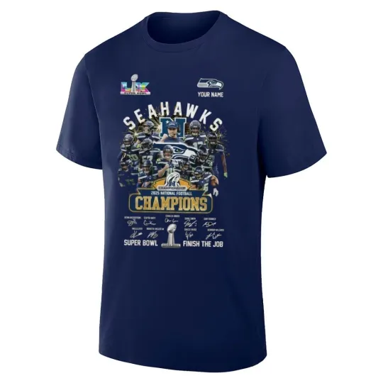 Discover Seahawks 2025 NFC Champions Super Bowl Finish The Job Shirt