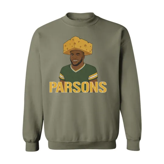 Micah Parsons Packers Cheesehead Crewneck Sweatshirt