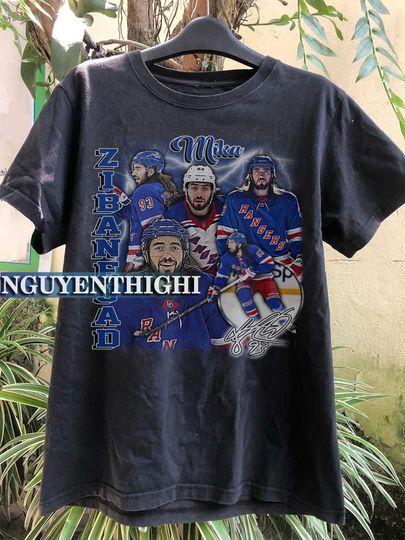 Discover Mika Zibanejad New York Hockey Shirt, Rangers Hockey Unisex Tshirt Sweatshirt Hoodie, Hockey 90s Vintage Fan Gift