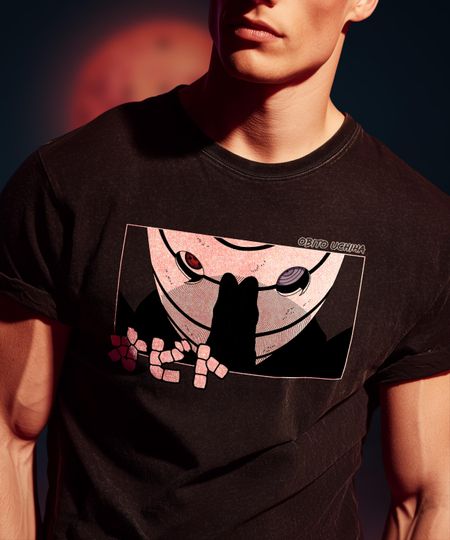Obito Uchiha Shirt | Narutoo Shippuden Tee | Sharingan Rinnegan Mask Graphic