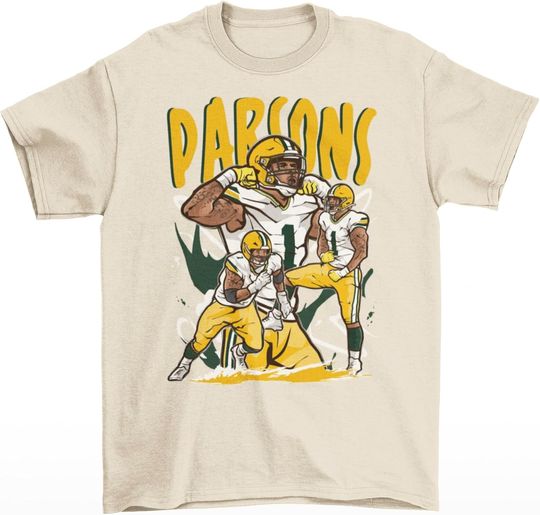 Micah Parsons Cartoon Green Bay Football T-Shirt