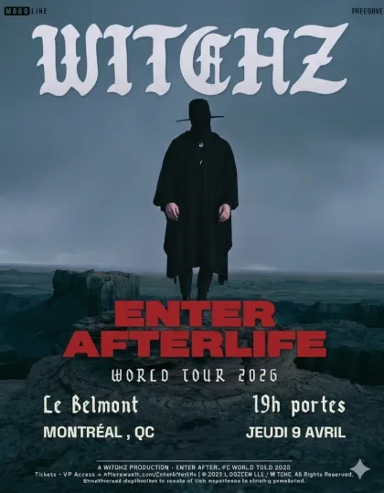 Discover WITCHZ Enter Afterlife World Tour 2026 Poster