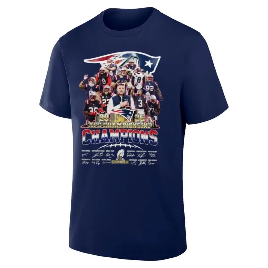 Discover Patriots 2025 AFC Championship Champions Signature Shirt