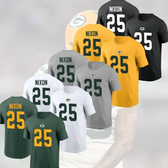Discover Keisean Nixon #25 Green Bay Packer.s 2025 Player Name & Number Gifts