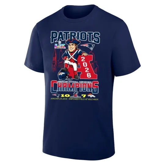 Discover Patriots AFC Champions 2026 Patriots 10 DB 7 Shirt