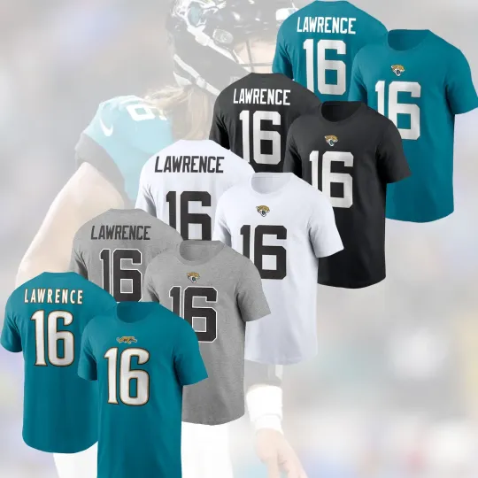 Discover Trevor Lawrence #16 Jacksonville Football 2025 Player Name & Number Gift For Fan