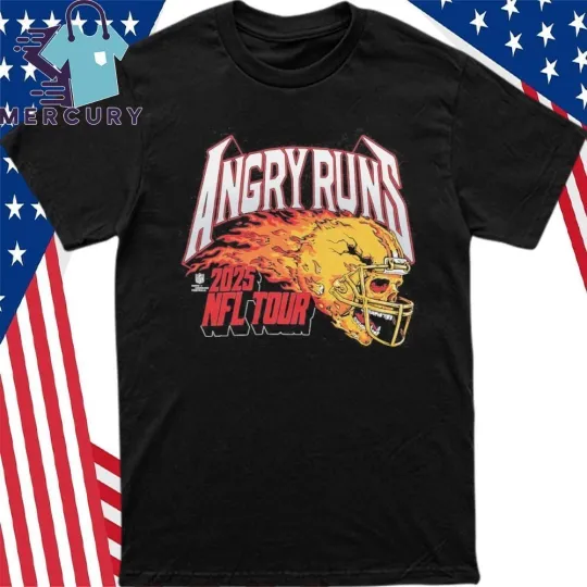 Discover Angry Runs 2025 football Tour Shirt Kyle Brandt