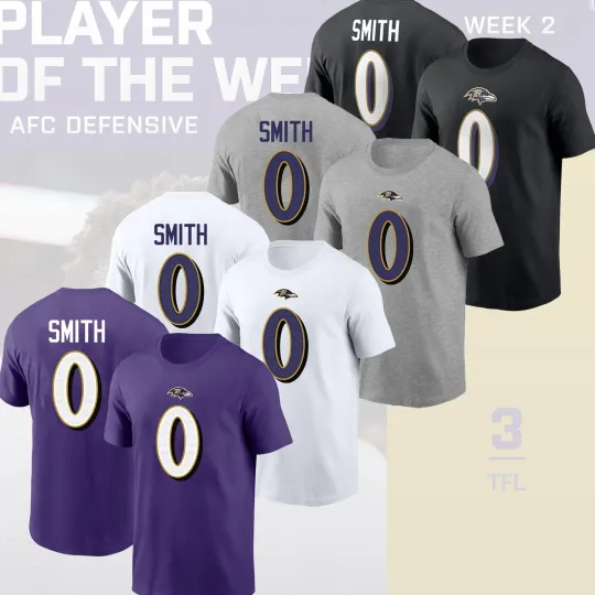 Discover Roquan Smith #0 Baltimore Football 2025 Player Name & Number for Fan