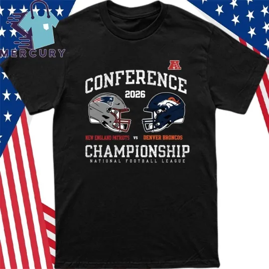 Discover Patriots Vs DBroncos 2026 AFC Conference Championship Matchup Shirt