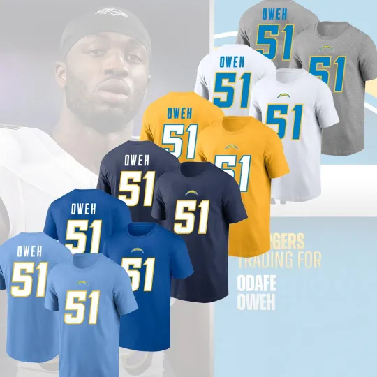 Discover Welcome Odafe Oweh #51 to Los Angeles Football 2025 Player Name & Number