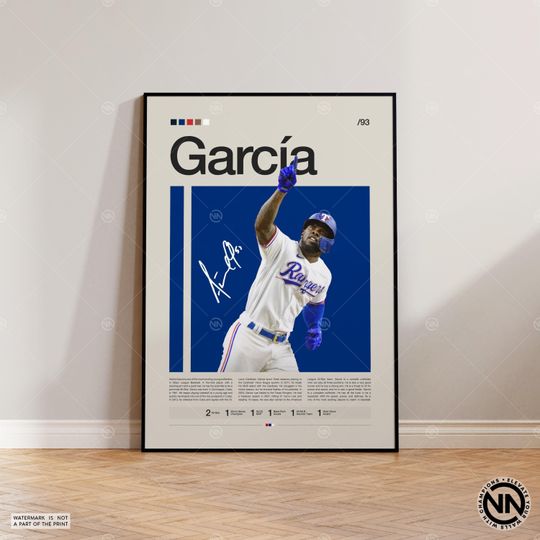 Adolis Garcia Poster, Texas Rangers Poster, Baseball Prints, Sports Poster, Baseball Player Gift, Baseball Wall Art, Sports Bedroom Posters