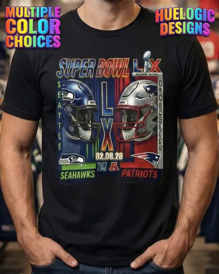 Discover 2026 Patriotsss vs Seahawkss Super Bowl Shirt New England vs Seattle Football  Tee