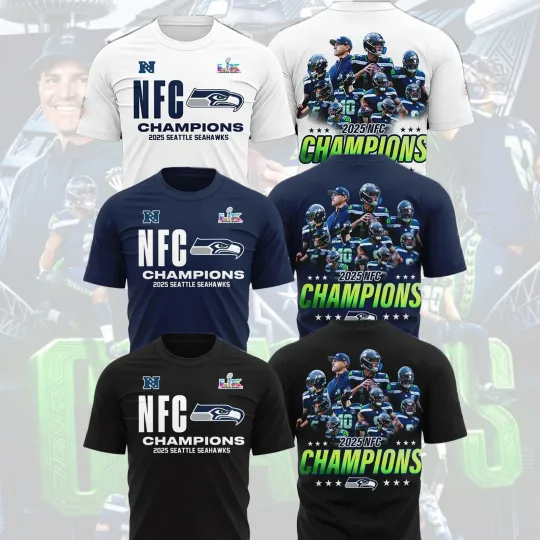 Discover Seattle Seahawks 2025 NFC Champions Super Bowl LX 2 Sides Fan Look