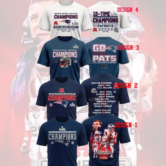 Discover New England Patriots 2025 AFC Champions & Super Bowl LX Game