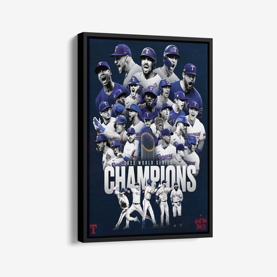 Texas Rangers 2023 World Series Champions Canvas Wall Art Print Kids Room UnFramed Poster Home Decor