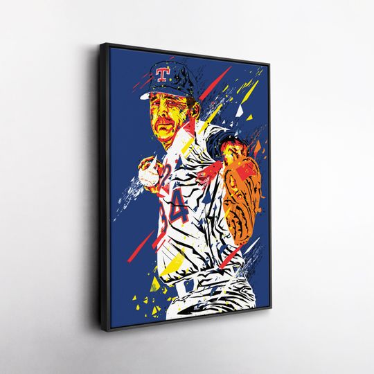 Nolan Ryan Pop Art Print  Texas Rangers Wall Decor  Gift for Baseball Fans, Game Room or Man Cave