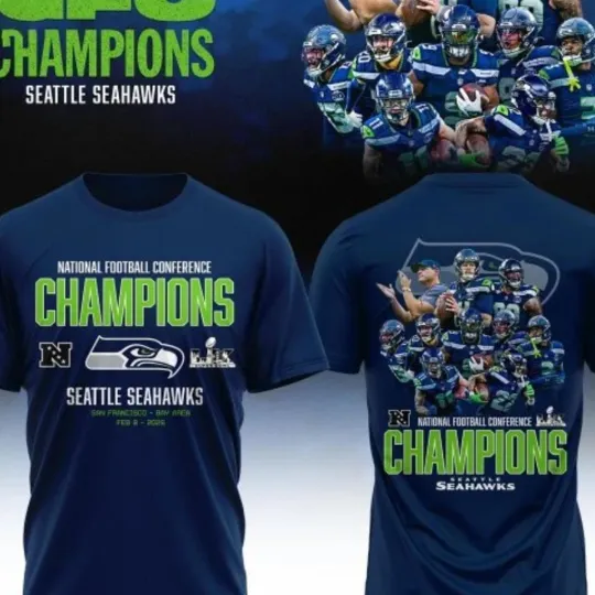 Seattle Seahawks NFC Champions 2025-2026 Super Bowl For Fans