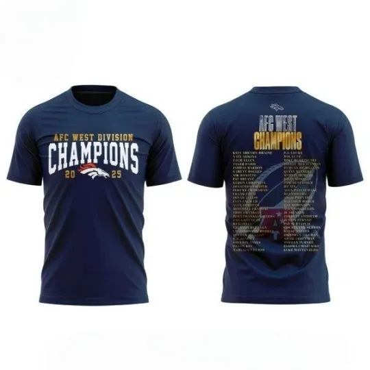 Discover Broncos won the West Champion 2025 Tshirt