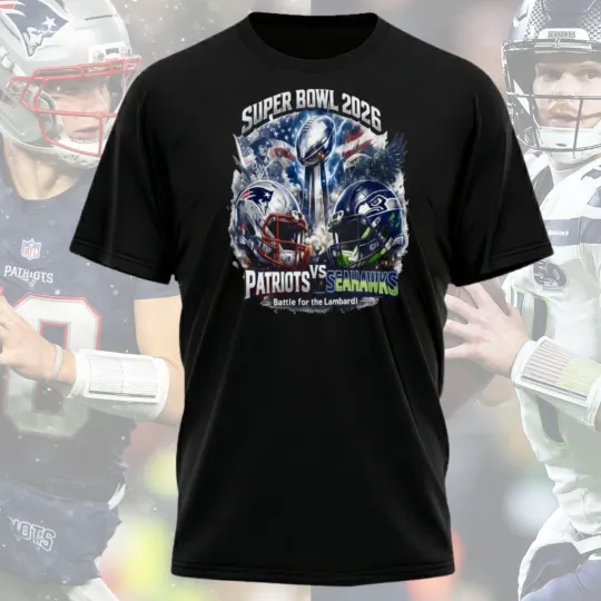 Discover Patriotsss vs Seahawkss Super B.owll Matchup T-Shirt Reprint S-5XL