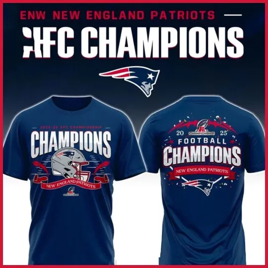 Discover New England Patrio 2025-26 AFC Championship Champion shirt