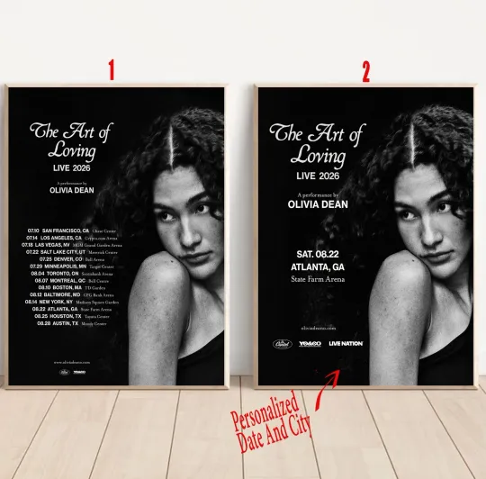 Discover Custom Olivia Dean North America Tour 2026 Poster