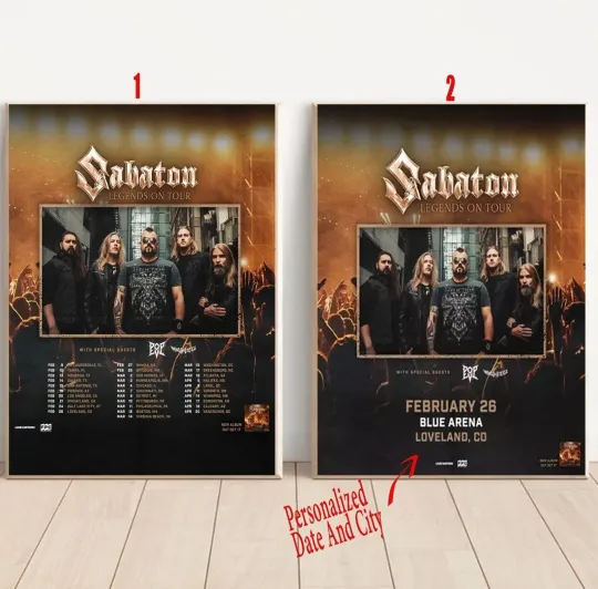 Discover Custom SABATON Announce Massive 2026 North American Tour Poster