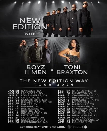 Discover New Edition Band 2026 – The New Edition Way Tour Poster