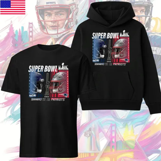 Discover Patriotsss vs Seahawkss Super B.owll Matchup Final Battle 2026 T shirt
