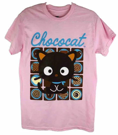 Chococat Sanrio Pink T-Shirt Small Dessert Chocolate