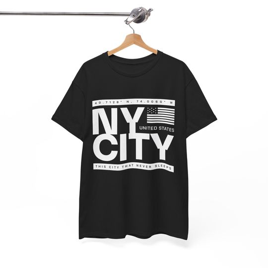 Discover NYC The City That Never Sleeps T-Shirt, New York Skyline Graphic Tee, Urban Energy T-Shirt