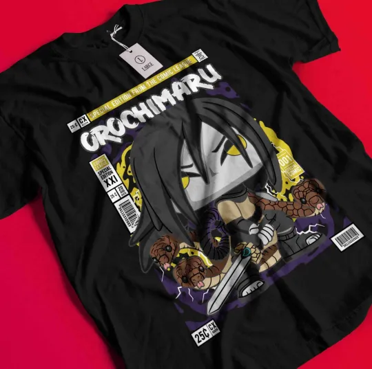 Orochimaru T-Shirt Narutoo Tshirt Sasuke Shirt Madara Kakashi Tee Itachi Tsunade