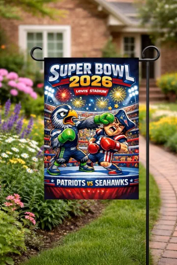 Discover Patriotsss vs Seahawkss Super B.owll Double Sided Garden Flag Handmade