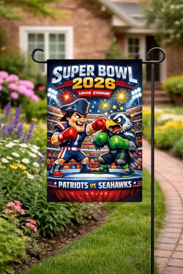 Discover Patriotsss vs Seahawkss Super B.owll Double Sided Garden Flag Handmade