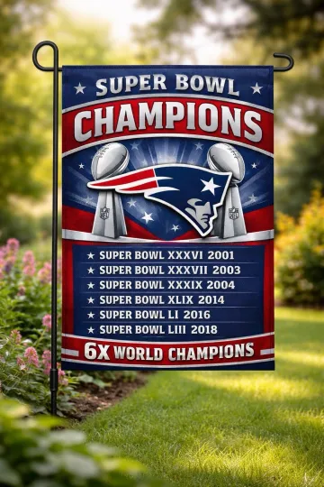 Discover New England Football Garden Flag double-Sided Custom Handmade football  Yard