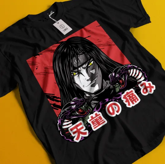 Orochimaru T-Shirt Narutoo Tshirt Jiraya Shirt Madara Kakashi Tee Itachi Tsunade
