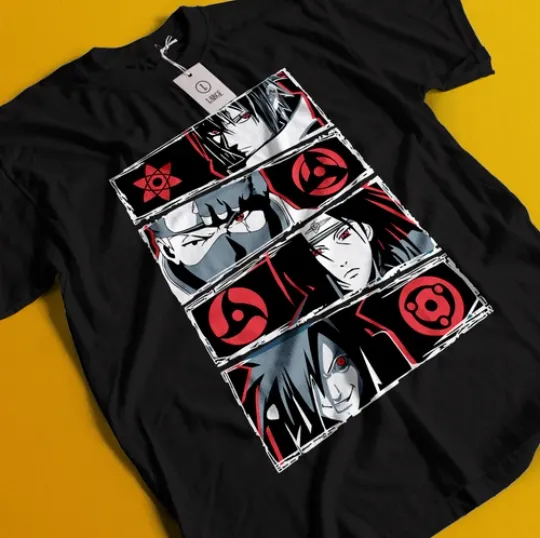 Kakashi T-Shirt Narutoo Tshirt Jiraya Shirt Madara Orochimaru Itachi Uchiha Gaara