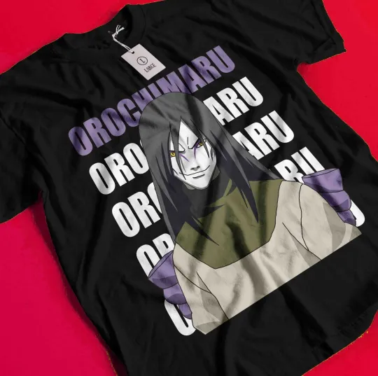 Orochimaru T-Shirt Narutoo Tshirt Sasuke Shirt Madara Kakashi Tee Itachi Tsunade