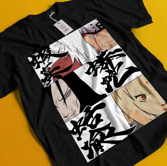 Jiraya T-Shirt Narutoo Tshirt Tsunade Shirt  Orochimaru Tee Kakashi Madara Pain