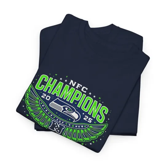 Discover 2025 NFC Champions Seahawks T-Shirt, Seattle Seahawks Champions T-Shirt