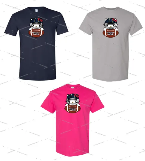 Discover Hello Kitty Holding Seattle Seahawks Football Unisex Adult T Shirt