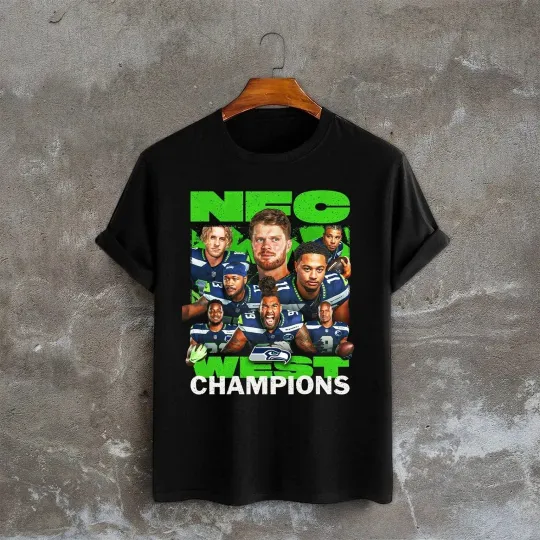 Discover Seattle Seahawks 2025 NFC West Champions Shirt, Full Size