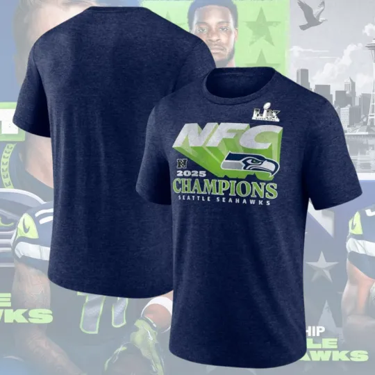 Discover Seattle Seahawks 2026 Quick Pass NFC T-Shirt Unisex