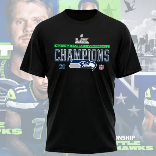 Discover Seattle Seahawks 2026 NFC Champions T-Shirt