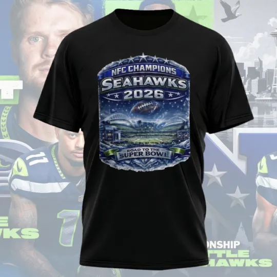 Seattle Seahawks 2026 NFC Champions Road T-Shirt