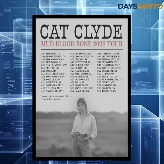Discover NEW Cat Clyde Mud Blood Bone Tour 2026 Poster Home Decor, Wall Art