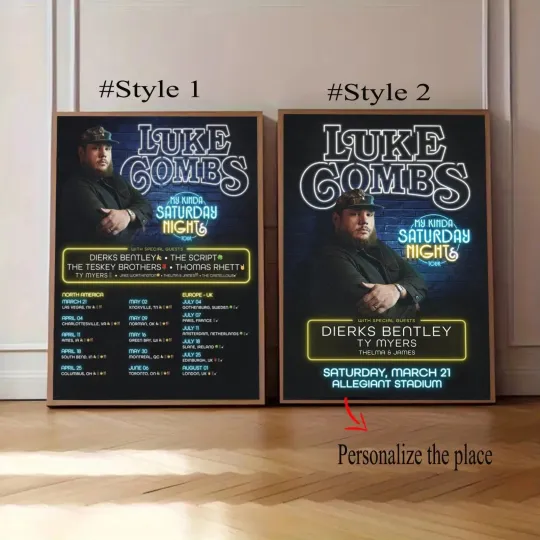 Discover New Lukee Comb My Kinda Saturday Night Tour 2026 Poster Custom Poster  DD211